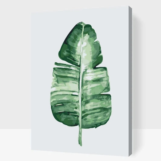 Grönt blad - Tropical Serie - måla efter nummer vuxna