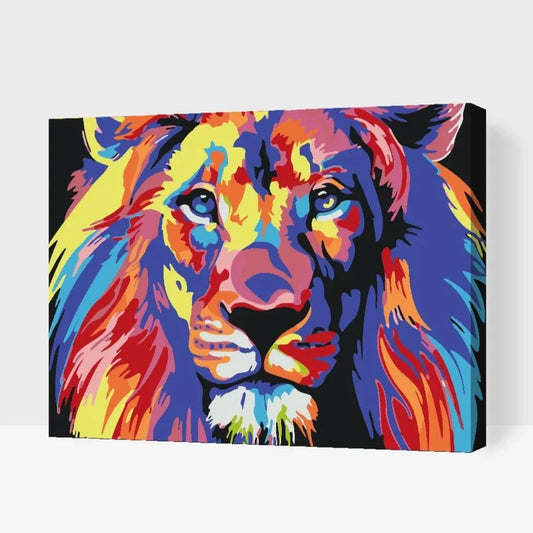 Lejon - med dubbelfärg och fri frakt - paint by number