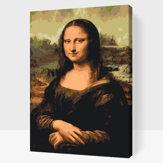 Mona Lisa -Leonardo da Vinci - med dubbelfärg och fri frakt paint by number